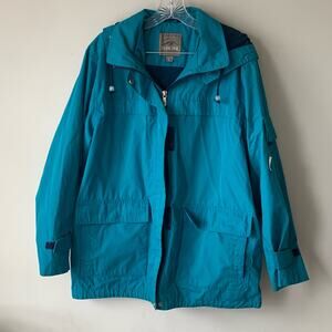 Vintage 90s Teal Pacific Trail Hooded Lined Jacket Women’s Size Large Gorpcore